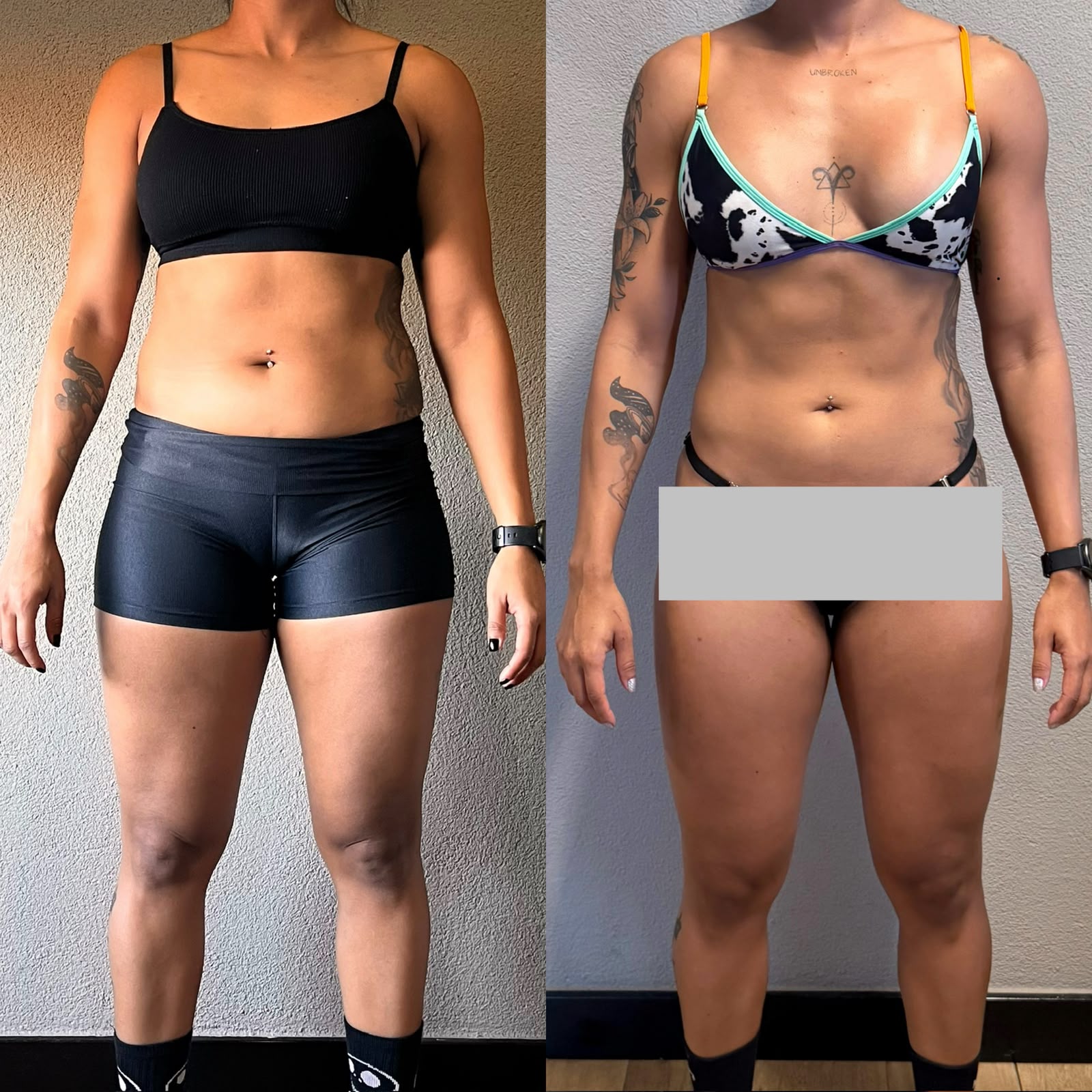 Antes e depois de aluna acompanhada por Pedro Henrique, transformação 3
