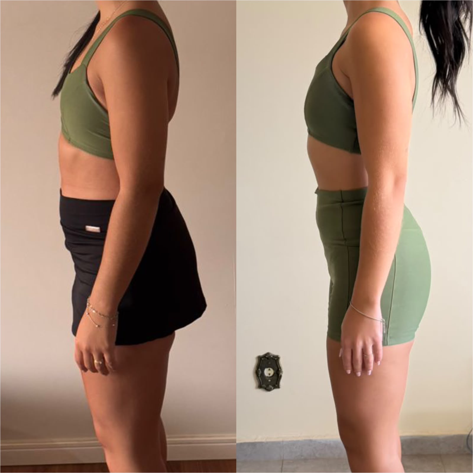 Antes e depois de aluna acompanhada por Pedro Henrique, transformação 2